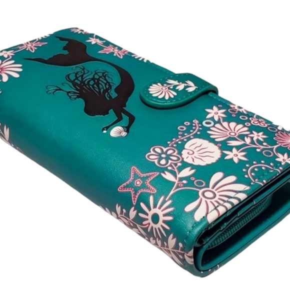 Mermaid Wallet NWT - Shagwear Teal Vegan Leather - Ladies Womens Gift Ideas - Picture 2 of 10